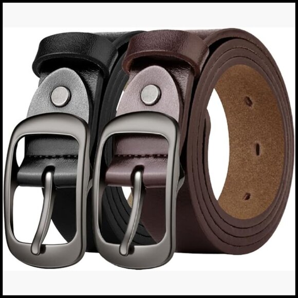 Genuine Cowhide Leather Belts with Pin Buckle for Women main image 7